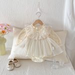 【66-90cm】ロンパース ベビー レース プリンセス - 画像 (7)