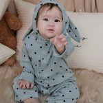 【66-90cm】ロンパース ベビー ウサギ ドット - 画像 (15)