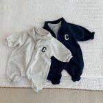 【66-90cm】長袖カバーオール ベビー 英字 シンプル - 画像 (9)