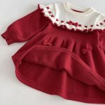 【73-110cm】ワンピース 女の子 蝶結び ニット - 画像 (15)