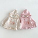 【80-130cm】トップス 女の子 帽子付き クマプリント - 画像 (2)