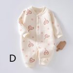 【66-90cm】ロンパース ベビー 暖かい シンプル - 画像 (6)