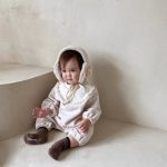 【73-90cm】オールインワン ベビー 韓国風 厚手プリンセス風 - 画像 (6)