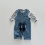 【73-100cm】サロペット ベビー デニム ノースリーブ - 画像 (4)