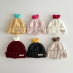 【GOODS】帽子 暖かい ハート ニット - 画像 (4)