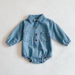 【66-100cm】長袖ロンパース ベビー  ベビー ゆったり シルエット - 画像 (3)