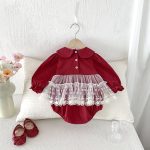 【66-90cm】ロンパース ベビー レース リボン - 画像 (6)