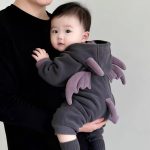 【66-100cm】ロンパース ベビー ボア フリース フード付き - 画像 (7)