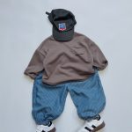 【80-130cm】パンツ キッズ ボーダー柄 薄手 イージー - 画像 (5)