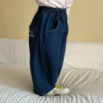 【80-150cm】ロングパンツ キッズ デニム カーブシルエット - 画像 (18)
