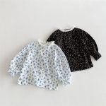 【80-150cm】Tシャツ 女の子 パフ スリーブ レース襟 - 画像 (2)