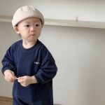 【66-90cm】長袖ロンパース ベビー お出かけ用 シンプル - 画像 (5)