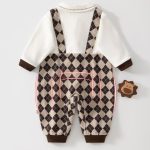 【66-90cm】ロンパース ベビー レイヤード チェック - 画像 (6)
