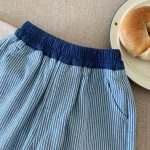 【80-130cm】ワイドパンツ 男の子 ストライプ デニム ゆったり - 画像 (5)