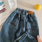 【80-130cm】ワイドパンツ キッズ デニム ゆったり シルエット - 画像 (4)