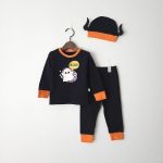 【73-100cm】ゴースト柄＆帽子セット ベビー ハロウィン - 画像 (7)
