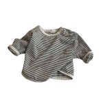 【73-100cm】Tシャツ ベビー 肩ボタン ボーダー柄 韓国風 - 画像 (10)