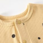 【59-80cm】ロンパース ベビー ナチュラル リブ ドット - 画像 (7)