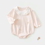【66-90cm】ロンパース ベビー 蝶結び フリル - 画像 (2)