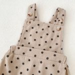 【66-100cm】サロペット ベビー ドット柄 ロンパース コディネート - 画像 (13)