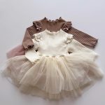 【80-130cm】ワンピース 女の子 メッシュ スウィート