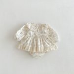 【66-90cm】ロンパース ベビー レース フラワー - 画像 (6)