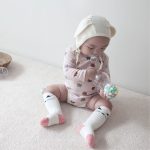 【66-90cm】ロンパース ベビー ウサギ柄 プリント - 画像 (4)