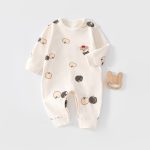 【59-90cm】ロンパース ベビー 可愛い ドッグプリント - 画像 (4)