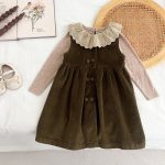 【80-130cm】インナーorワンピース 女の子 コーディネート レトロ スタイル - 画像 (2)