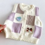 【80-110cm】ベスト 女の子 カラーバリ ニット - 画像 (15)