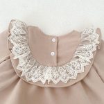 【66-90cm】ロンパース ベビー フリル襟 長袖 ワンピース風 - 画像 (11)