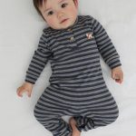 【66-90cm】オールインワン ベビー ボーダー柄 シンプル - 画像 (7)