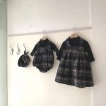 【66-90cm】ロンパースor帽子 ベビー 厚手 チェック - 画像 (8)