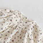 【66-90cm】ロンパース ベビー コーデュロイ パフスリーブ - 画像 (6)