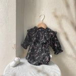 【66-90cm】ロンパース ベビー レトロ 小花柄 - 画像 (11)