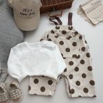 【66-90cm】サロペット ベビー ビッグ ドット コーデュロイ - 画像 (8)