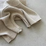【66-90cm】長袖オールインワン ベビー ナチュラル ワッフル - 画像 (7)