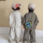 【80-150cm】セットアップ キッズ カジュアル 無地 - 画像 (7)
