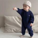 【66-90cm】長袖ロンパース ベビー お出かけ用 シンプル - 画像 (15)
