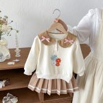 【73-100cm】トップス＆スカート 女の子 可愛い フラワー - 画像 (7)