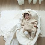 【66-90cm】ロンパース ベビー 熊柄 帽子付き - 画像 (3)