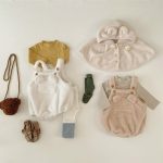 【66-90cm】サロペロンパース ベビー クマ耳 もこもこ - 画像 (6)