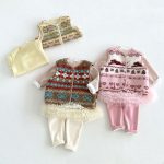 【80-130cm】ベスト 女の子 もこもこ 花柄 レトロ - 画像 (16)