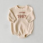 【66-90cm】ロンパース ベビー 数字 プリント ワッフル - 画像 (13)