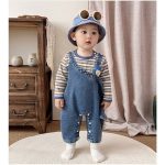 【73-100cm】サロペット+トップス ベビー 恐竜柄 かわいい - 画像 (6)