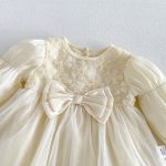 【66-90cm】ロンパース ベビー パフスリーブ 蝶結び - 画像 (12)