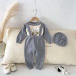 【73-100cm】サロペット＆セーター＆帽子 ベビー ニット - 画像 (10)