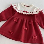 【73-110cm】ワンピース 女の子 蝶結び ニット - 画像 (14)