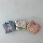 【73-110cm】トップス キッズ 恐竜柄 カートゥーン - 画像 (6)