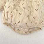 【66-90cm】長袖ロンパース ベビー フリル襟 プリント - 画像 (13)